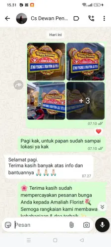 Testimonial Papan Bunga Pernikahan purwaraja