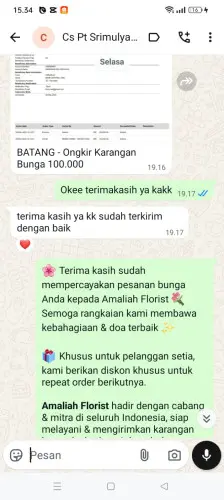 Testimonial Papan Bunga purwaraja
