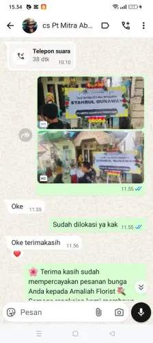 Testimonial Papan Bunga purwaraja