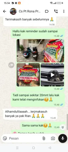Testimonial Papan Bunga purwaraja